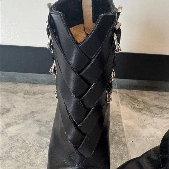 Christian Louboutin Black Leather Ankle Boots - Picture 7 of 8